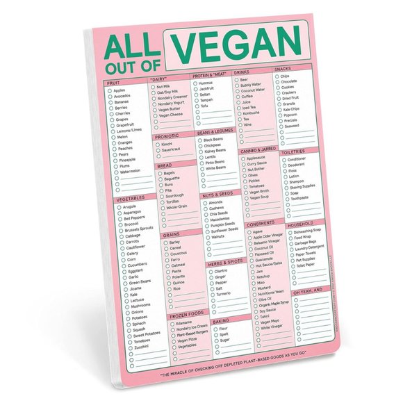 Knock Knock | All Out Of Grocery List (Vegan) — Magnetic Notepad - Picture 3 of 8